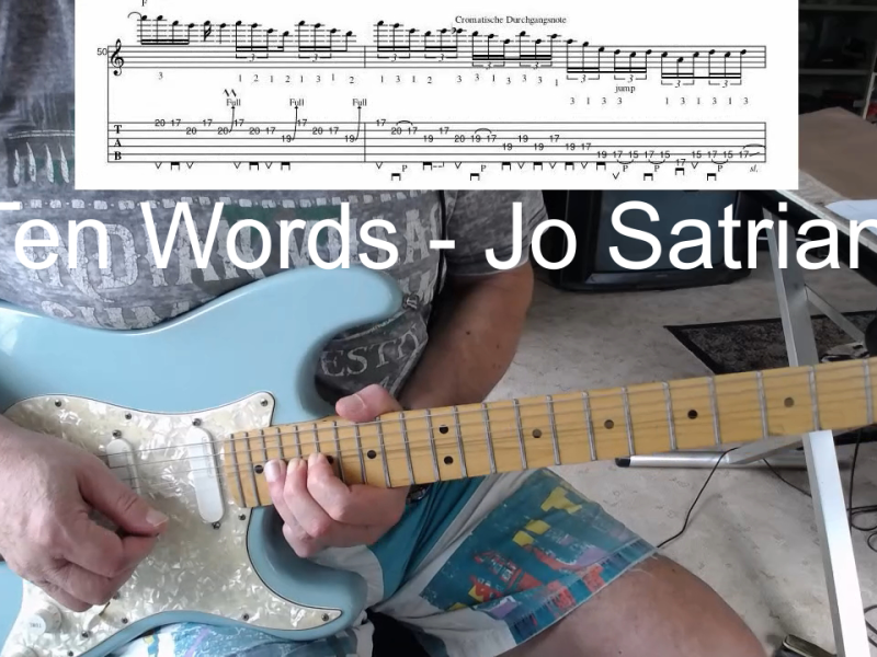 Joe Satriani – Ten Words Guitar Lesson+Tab